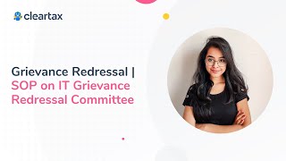 Grievance Redressal  SOP on IT Grievance Redressal Committee [upl. by Hillard]