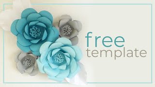 Paper Flower Backdrop Tutorial and Free Template [upl. by Yttiy]