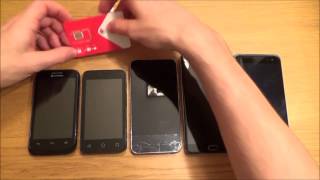 How to INSERT  REMOVE a SIM card in various MOBILE CELL PHONES [upl. by Eenaffit]