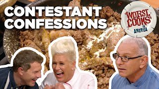 Funniest Worst Cooks Contestant CONFESSIONS  Food Network [upl. by Leotie487]