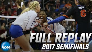 Florida vs Stanford 2017 NCAA womens volleyball semifinals  FULL REPLAY [upl. by Hannan]