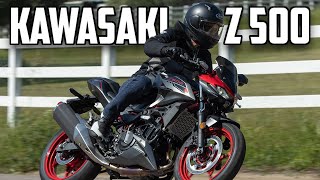 2024 Kawasaki Z500 First Ride  Cycle News [upl. by Landre]