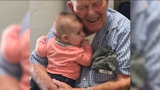 108YearOld Emotional When Meeting GreatGreat Grandson Named After Him [upl. by Sonafets595]