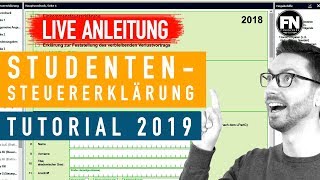 Steuererklärung Student Anleitung 2019 2018  Steuererklärung selber machen Elster Student Tutorial [upl. by Mayes]