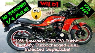 1985 GPZ750 Turbo 175HP Kawasaki RESTORED Wicked 80s Classic Superbike Startup amp Walkaround in HD [upl. by Yrocaj]