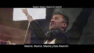 Hala Madrid y Nada Mas Real Madrid AnthemEnglishSpanish lyrics [upl. by Eirrod]