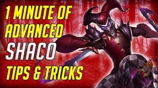 1 MINUTE OF ADVANCED SHACO TIPS amp TRICKS Season 11 Guide [upl. by Llerraf]