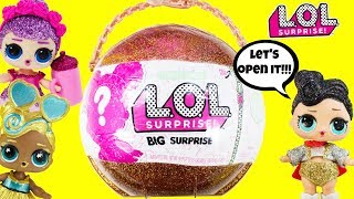 LOL SURPRISE BIG SURPRISE FULL UNBOXING with The Queen Custom Sugar Queen and DJ Luxe [upl. by Mohl]