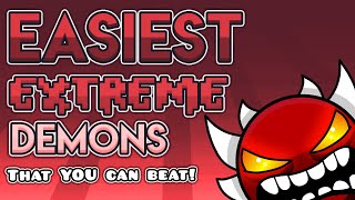 The 5 EASIEST Extreme Demons in Geometry Dash And how to beat them [upl. by Ociral]