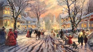 28 Popular Traditional Christmas Carols Christmas songs with Festive Art by THOMAS KINKADE [upl. by Irollam]