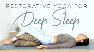 Restorative Yoga For Sleep  Bedtime Yoga [upl. by Edijabab]