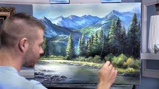 Evergreen Forest amp Large Mountain  Paint with Kevin ® [upl. by Shah]