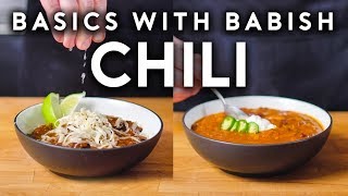 Carnivorous Chili amp Vegetarian Chili  Basics with Babish [upl. by Sharman]