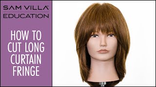 How To Cut Long Curtain Bangs  Curtain Fringe Tutorial [upl. by Ailegna]