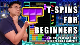 Tetris Tutorial TSpins for beginners 2 min explanation 3 min of examples [upl. by Silecara854]