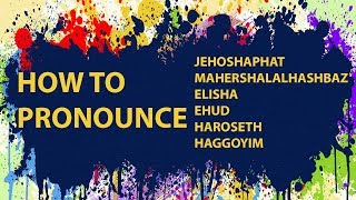 How To Pronounce Bible Names Your Questions 1 [upl. by Orvan81]