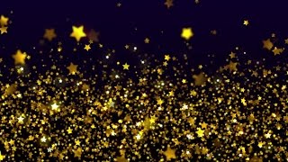 Shimmering Gold Stars  Free Stock Video Background Loop [upl. by Hershel131]