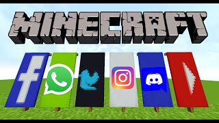 Minecraft 6 Cool App Banners Tutorial  YouTube Twitter [upl. by Aliuqet]