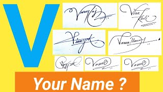 ✔️ V Signature Style  How To Draw Signature Like A Billionaire Alphabet V [upl. by Anileda]