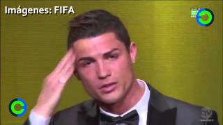 Las lágrimas de Cristiano Ronaldo al ganar el Balón de Oro 2013 [upl. by Onida]