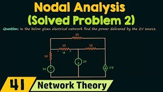 Nodal Analysis Solved Problem 2 [upl. by Sprung]