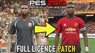 PES 2019 How to Install Official Team Names Kits Logos Leagues amp More [upl. by Kariv]