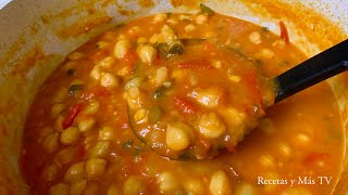 Como hacer Garbanzos Guisados una Receta Riquisíma y Fácil [upl. by Leeda]