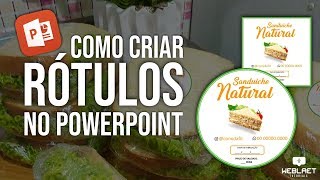 COMO CRIAR RÓTULOS  ETIQUETAS COM O POWERPOINT [upl. by Jenelle]