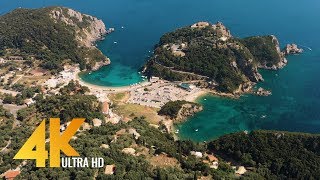 Greece Aerial 4K  Birds Eye View of Santorini Corfu and Athens  3 HOUR Ambient Drone Film [upl. by Nnaerb531]