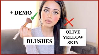 Olive  Yellow  Tan  Medium Skin Tones  What Blush Colours Look Best   Demo Tia Obed [upl. by Ursas]