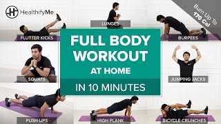 FULL BODY WORKOUT At Home In 10 Minutes  Cardio Workout At Home  No Equipment Workout HealthifyMe [upl. by Meador]