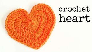 How to crochet a HEART medium size ♥ CROCHET LOVERS [upl. by Iglesias314]