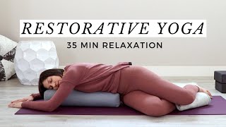 Restorative Yoga With Props for Full Body  Mind Relaxation [upl. by Essilevi]