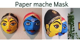 How to make Mask with paper mache [upl. by Oriaj]