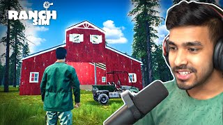 I BUILD A BIG BARN HOUSE  RANCH SIMULATOR GAMEPLAY 3 [upl. by Zanze]