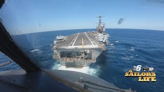 Landing and living on a US Navy Aircraft Carrier  A Sailors Life TV6 News April 2019 [upl. by Atiraj696]