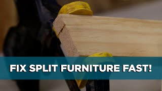 How to Fix Split Furniture with Wood Glue [upl. by Ennybor]