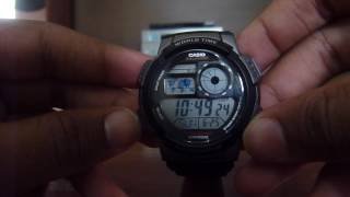 How To Adjust Time In Casio ILLUMINATOR [upl. by Rosario]