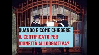 💥 CERTIFICATO PER IDONEITÀ ALLOGIATIVA per quale permesso di soggiorno Quanto costa Dove andare [upl. by Lalage133]