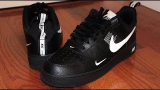 How I Lace The Nike Air Force 1 ‘07 LV8 Utility  “Utility Pack” Black shecallsmejuvi [upl. by Inavihs]