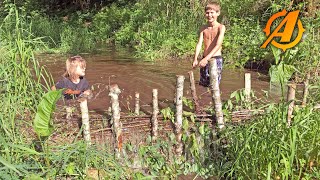 Building A Bushcraft Survival Swimming Hole [upl. by Aynotahs438]