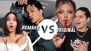 Waleska amp Efra react to KPOP SONGS THAT ARE REMAKES [upl. by Gschu]