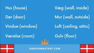 Basic Danish Vocabulary With examples Livestream [upl. by Poirer]