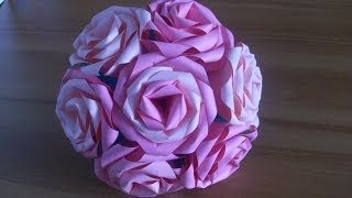 Оригами Роза Из Бумаги Простые Цветы Своими Руками Origami Rose [upl. by Cornelie]