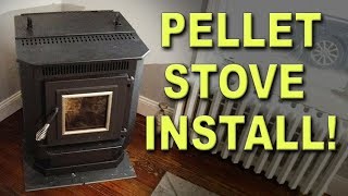 DIY Pellet Stove Installation [upl. by Ollecram594]