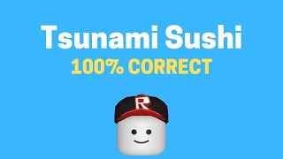 Tsunami Sushi Application Answers 2021  ROBLOX [upl. by Nodnelg]