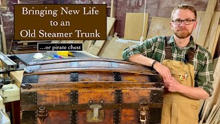 Steamer Trunk Restoration  Hearthside Woodworks  Ep 1 [upl. by Fotzsyzrk]