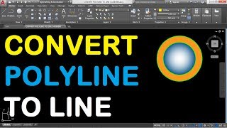 How to Convert Polyline to Line in AutoCAD 2018 [upl. by Esoj]