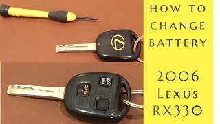 RX330 Lexus Key Fob  How To Change Battery [upl. by Rutherfurd]