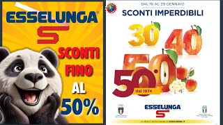 Volantino Esselunga dal 16 al 29 gennaio 🛍️ SCONTI 30 40 E 50 🟩⬜️🟥 anteprima [upl. by Grimaud469]